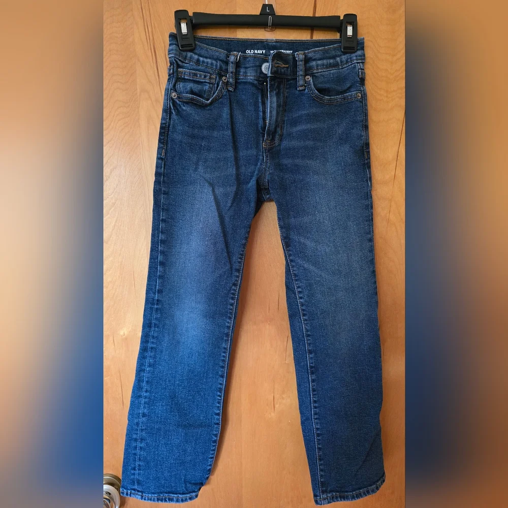 Old Navy Boys Jeans Straight Built-in Flex Durable Active School 10 blue